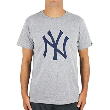 Imagem de Camiseta básica NY Yankees, New Era, Masculino, Mescla cinza, P