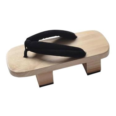 Imagem de Colaxi Tamancos de madeira japoneses sapatos sandálias tradicionais japonesas das mulheres dos homens na moda antiderrapante plataforma chinelos para o verão, 42