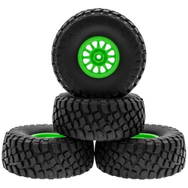 Imagem de Daconovo 4 pçs 138mm 1/7 deserto curto curso caminhão pneu 17mm roda hex substituição para arrma mojave traxs udr yikong df7 fs carro de controle remoto