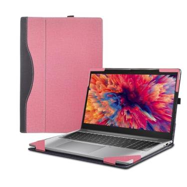 Imagem de Capa de laptop para HP ZBook Firefly 16 G9/ZBook Firefly G10 40.6 cm Mobile Workstation Notebook Sleeve Computer Bag Protective PU Leather Shell (rosa)