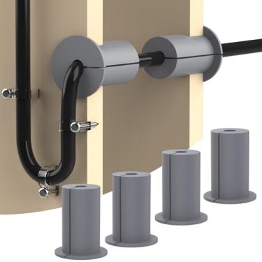 Imagem de Mity rain 4 peças de ilhós de parede para cabo Starlink, acessórios compatíveis com suporte Starlink para transmissão organizando cabos de proteção, buchas de alimentação para kit de roteamento de