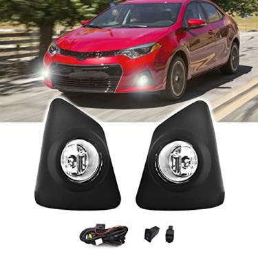 Imagem de Faróis de neblina compatíveis com Toyota Corolla S SE 2014 2015 2016 com substituição de lâmpadas de para-choques transparentes incluídas kit de interruptor de cablagem