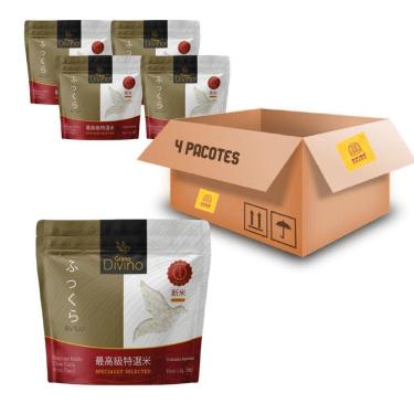 Imagem de Arroz Para Sushi Premium Grano Divino 1Kg  4 Pacotes 