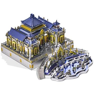Imagem de Piececool 3D Metal Puzzles, The Old Summer Palace Chinese Traditional Architecture Building Models Kit to Build for Adults Brain Teaser 3D Puzzle Toys Gift Home Decor DIY Crafts - 358 PCS