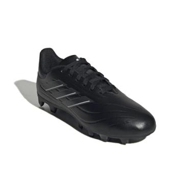 Imagem de adidas Soccer Copa Pure II Club Firm Ground (criança pequena/criança grande), Preto/Carbono/Cinza, 14