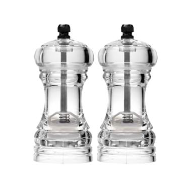 Imagem de Kit 2 Moedores de Acrílico para Pimenta Temperos e Sal 15 cm
