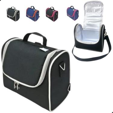 Imagem de Lancheira Térmica Adulto Infantil Masculino Feminino Bolsa Térmica Marmita Alimentos - bubag (Preta c/Cinza)