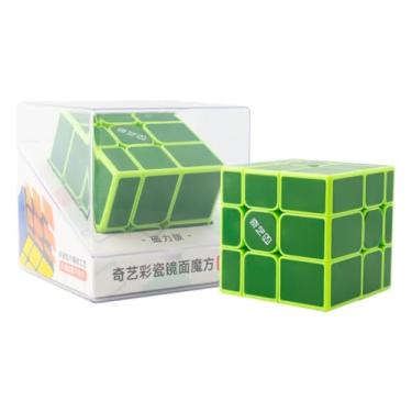 Imagem de Cubo Mágico Qiyi Mirror Blocks Tiled Verde - Magnético