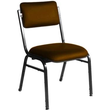 Imagem de Cadeira Empilhável para Auditórios Linha Hotel Smart Marrom - Design O