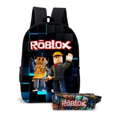 Imagem de Kit Mochila com Estojo Escolar Infantil do Roblox Menino e Menina  - U