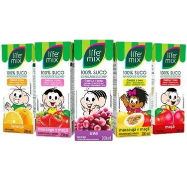 Imagem de Kit 15 Sucos Life Mix Kids Turma Da Mônica Sabores Sortidos