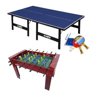 Imagem de Kit com Mesa Ping-Pong 1013 e Pebolim 1072 - Klopf- Cód. 10051072 - Es