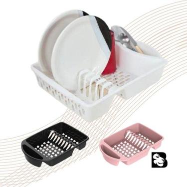 Imagem de Escorredor de Louças de Plástico Secagem Organizada Cozinha Pia Area S