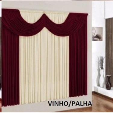 Imagem de Cortina Paris Quarto Sala Varão Simples Medida 2,00m x 1,70m - Elohim_