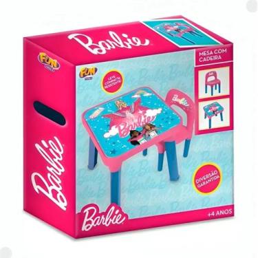 Imagem de Mesa De Atividades Barbie C/ Cadeira Rosa - Fun F01640