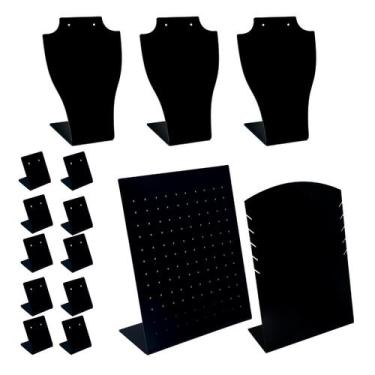 Imagem de Combo Display Colares e Brincos, 5 colares, Brinco Pequeno e 120 furos