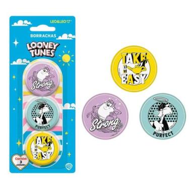 Imagem de Borracha redonda looney tunes blister com 3 und - leo & leo - LEO E LE