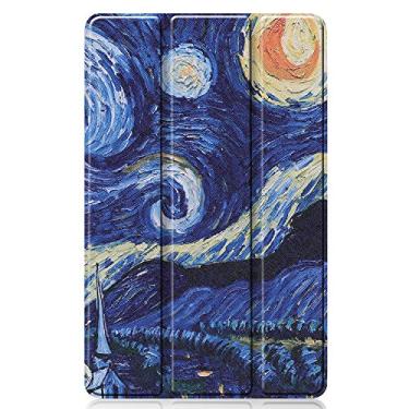 Imagem de Zrengp Capa de couro leve ultrafina com suporte fólio para Samsung Galaxy Tab S6 Lite 10.4 SM-P610 P613 P615 P619 (versão 2020/2022) 10,4 polegadas (KST-céu estrelado)
