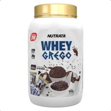 Imagem de Whey Grego Protein 3W 25g Proteina Pote 900g Nutrata, Brigadeiro