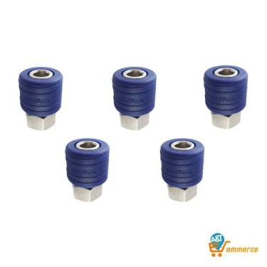 Imagem de Engate Rápido Pneumático 1/4 '' Fêmea Schweers 5 Unidades