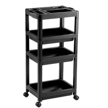 Imagem de Carrinho Auxiliar Salão de Beleza e Cabeleireiro Júnior Preto - Dompel