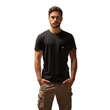 Imagem de Camiseta Básica Neutra Malha  Algodão Fio 30.1 Masculina Premium - Lau