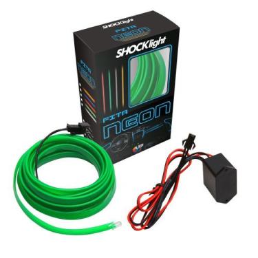 Imagem de Fita Led Neon Verde 2 Metros P/ Painel e Interior Automotivo - SHOCKLI