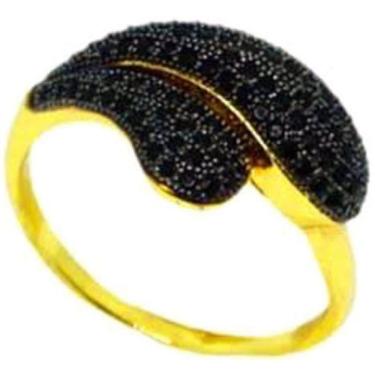 Imagem de Anel Feminino folheado a ouro 18K ondas do mar Tam: 25