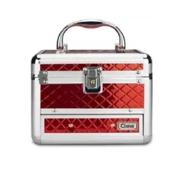 Imagem de Maleta Vazia Para Maquiagem Porta Cosméticos e Jóias Ruby's, Vermelho