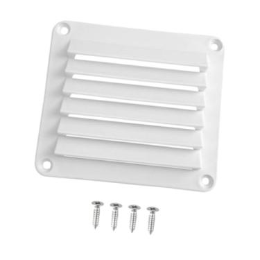 Imagem de IEUDNS Acessórios de hardware para cobertura de grade de ar de cabine de ventilação retangular com venezianas, ventilação de barco de náilon, grelha de, Branco
