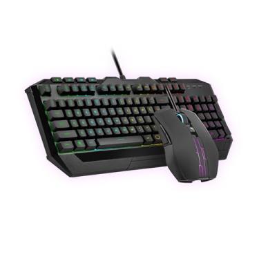 Imagem de Cooler Master Teclado Devastator 3 RGB para jogos | Combo de mouse, teclado RGB de 6 zonas, rolagem de 26 teclas, mouse ambidestro, mouse RGB de 5 zonas, sensor óptico, 4800 DPI, teclas de mídia
