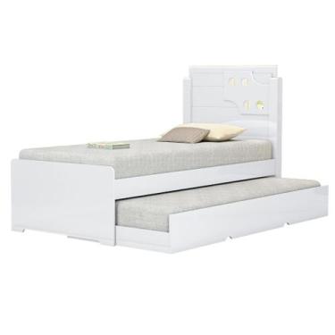 Imagem de Cama Luiza Bibox Compacta com Cabeceira Design Moderno - Sambare Modas