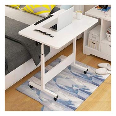 Imagem de Mesa Overbed para laptop com base em forma de C | Mesa de escritório em casa com rodízios | Mesa dobrável e móvel para todos os laptops