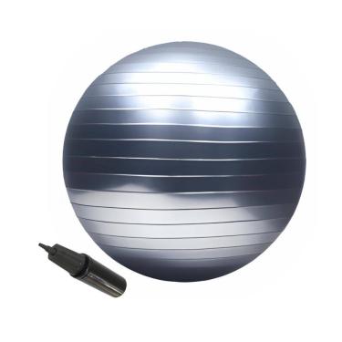 Imagem de Bola Suiça 75 Cm Pilates + Bomba De Mão Enchimento Rápido