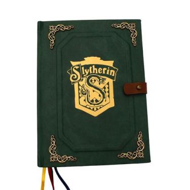 Imagem de Caderno Feito à Mão Grimório Harry Potter - Sonserina Slytherin A5 200
