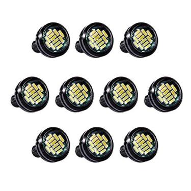 Imagem de Stark Lâmpada de LED com olho de águia de 23 mm, luz branca, alta potência 9W 12-SMD DRL luz de seta de neblina para carro e motocicleta, pacote com 10
