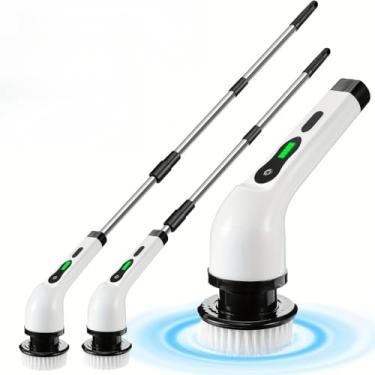 Imagem de Escova De Limpeza Ajustável Janela Banheiro e Cozinha Ferramenta 3 em 1 Recarregável