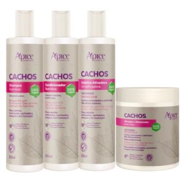 Imagem de Apse Cachos Shampoo e Condicionador e Ativador e Gelatina