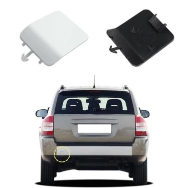 Imagem de Goholy Capa de gancho de reboque para para-choque traseiro de carro compatível com Jeep Compass 2007 2008 2009 2010 1CD95TZZAA tampa pequena olho de reboque tampa preta direita esquerda lado do