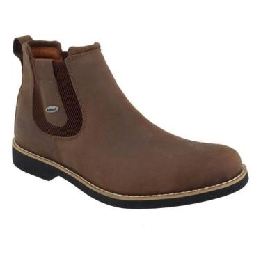 Imagem de Bota Coturno Chelsea Masculino Casual Couro Legitimo - mistermah, Marr