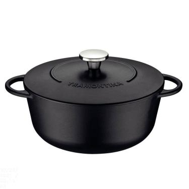 Imagem de Caçarola Tramontina Trento em Ferro Esmaltado com Revestimento Interno em Antiaderente Starflon Excellent 28 cm 6 L Tramontina