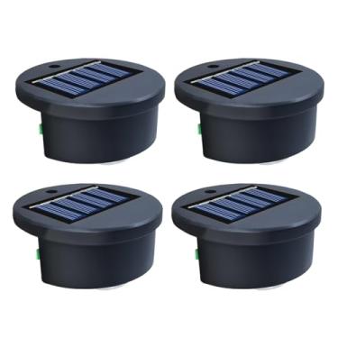 Imagem de Luz Solar para Piscina | Luzes Solares para Piscina Exterior | 4 Peças Lâmpadas Impermeáveis Para Exterior Jardim Cerca Quintal Casa Árvore Varanda Deck Paisagismo Fontes Alpendre Relvado
