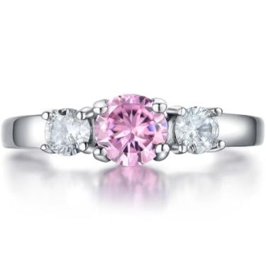 Imagem de Anéis com pedra do mês de nascimento AILAAILA tamanho 1-10 zircônia cúbica cristal aço inoxidável presente de aniversário joia para bebês e meninas e mulheres