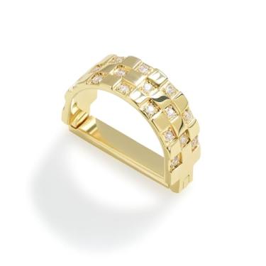 Imagem de YYBONNIE Anel masculino de cristal cintilante, fecho de gravata, prendedor de gravata, acessórios de gravata com caixa para presente de joias de casamento, Large, Cristal, Zircônia cúbica