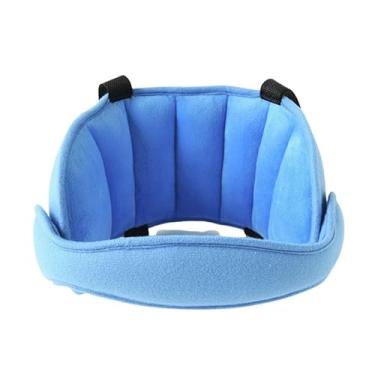 Imagem de Apoio Suporte Cabeça Proteção Bebê Cadeirinha Infantil para Carro Segura Cabeça Almofada Ajustável (Azul)