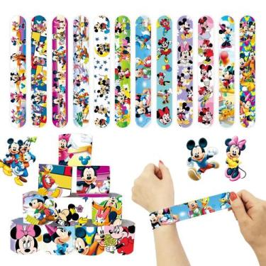 Imagem de Kit 5 Pulseira Bate Enrola Personalizada Heróis Sereia etc - Topmixsho