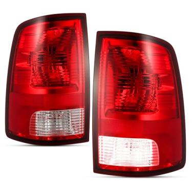 Imagem de Luzes traseiras de freio traseiro compatíveis com Dodge Ram 1500/2010-2018 Ram 2500 3500/2019-2020 Dodge Ram 1500 clássico tipo halogêneo de substituição de pares de luzes traseiras de freio