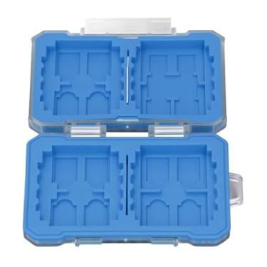 Imagem de GOWENIC Caixa do Cartão de Memória, Caixa de Armazenamento do Cartão de Memória Resistente à água para 4 CFE-B e 4 CFE-A/4 SD/12 TF/5 SIM, Com Interior de Absorção de Choque (Azul)