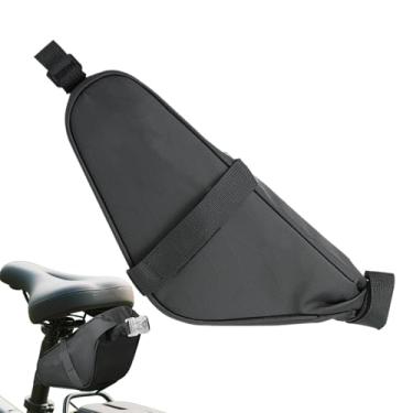 Imagem de Bolsa de selim para bicicleta | Mochila de cauda de ciclismo à prova d'água | Bolsa antiderrapante de bloqueio para praia, mercearia, viagens, cascalho, sujeira, equitação