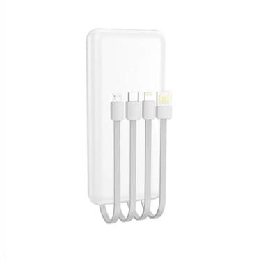 Imagem de Carregador Portátil Sem Fio Indução Power Bank 20000mAh Cor:Branco - s